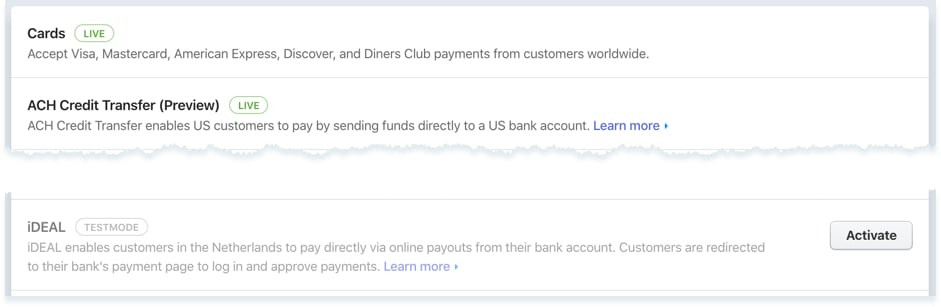 Stripe checkout iDEAL payments
