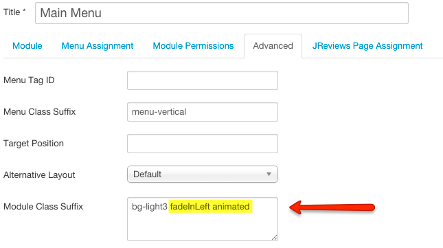 Adding animations to modules  