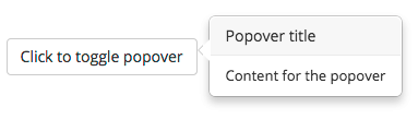 Boostrap popovers