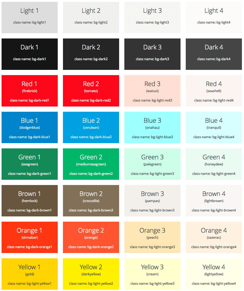 32 color variations