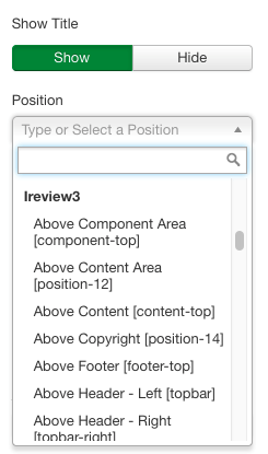 Module Position Assignment