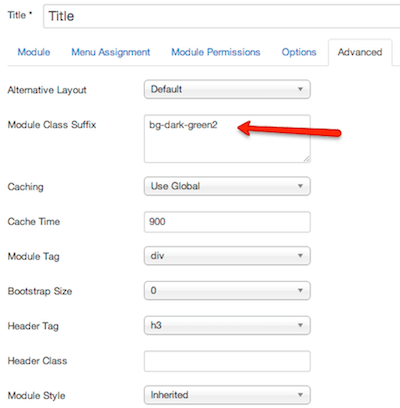 Using module class suffix to apply styles