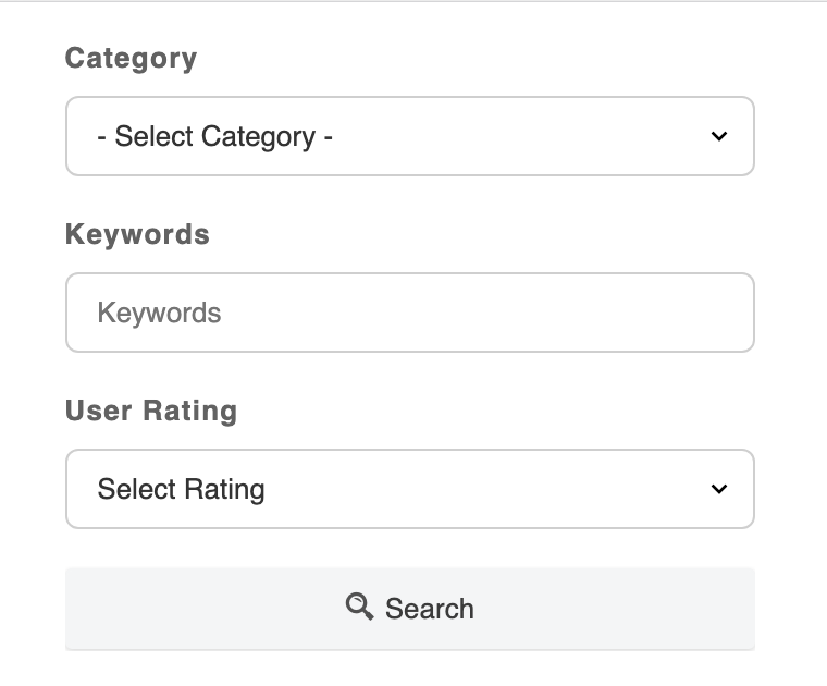 Advanced search with default fields