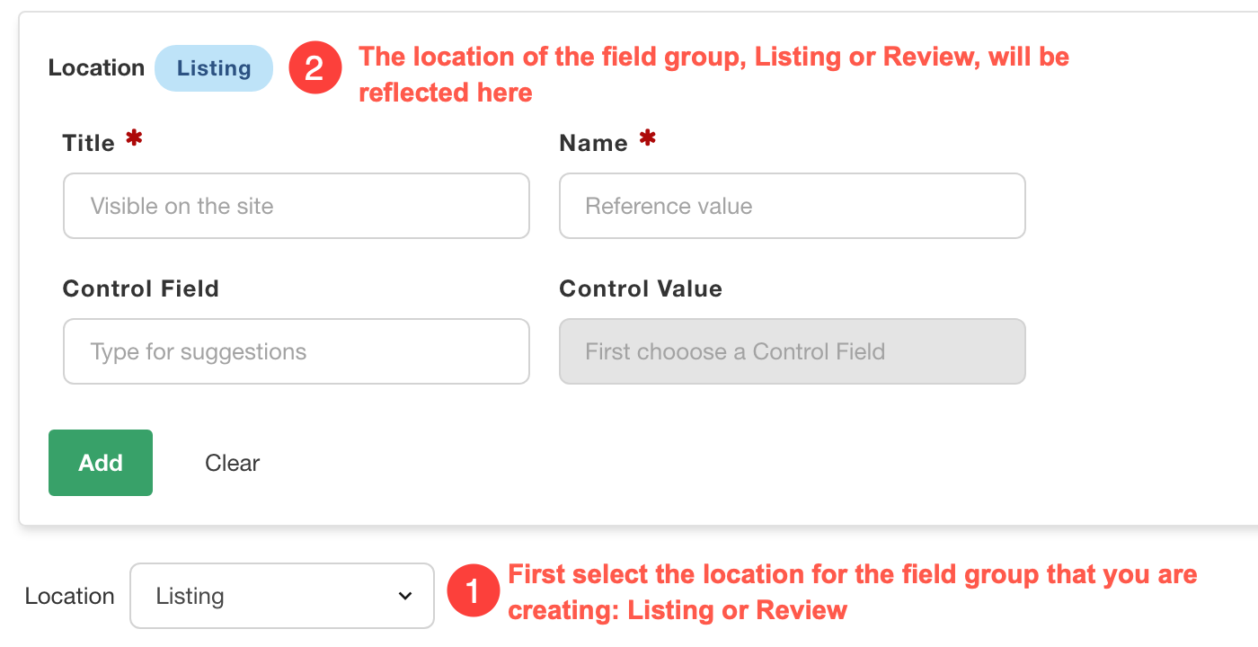 Creating field groups