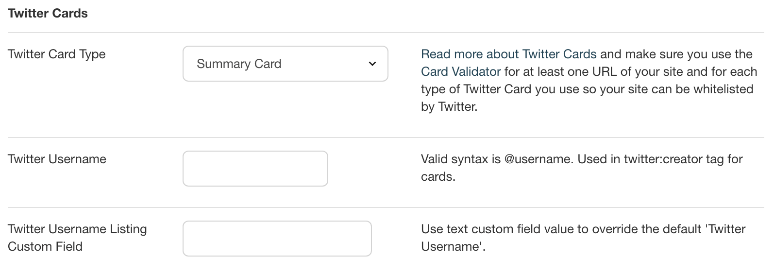 Setting up Twitter Cards