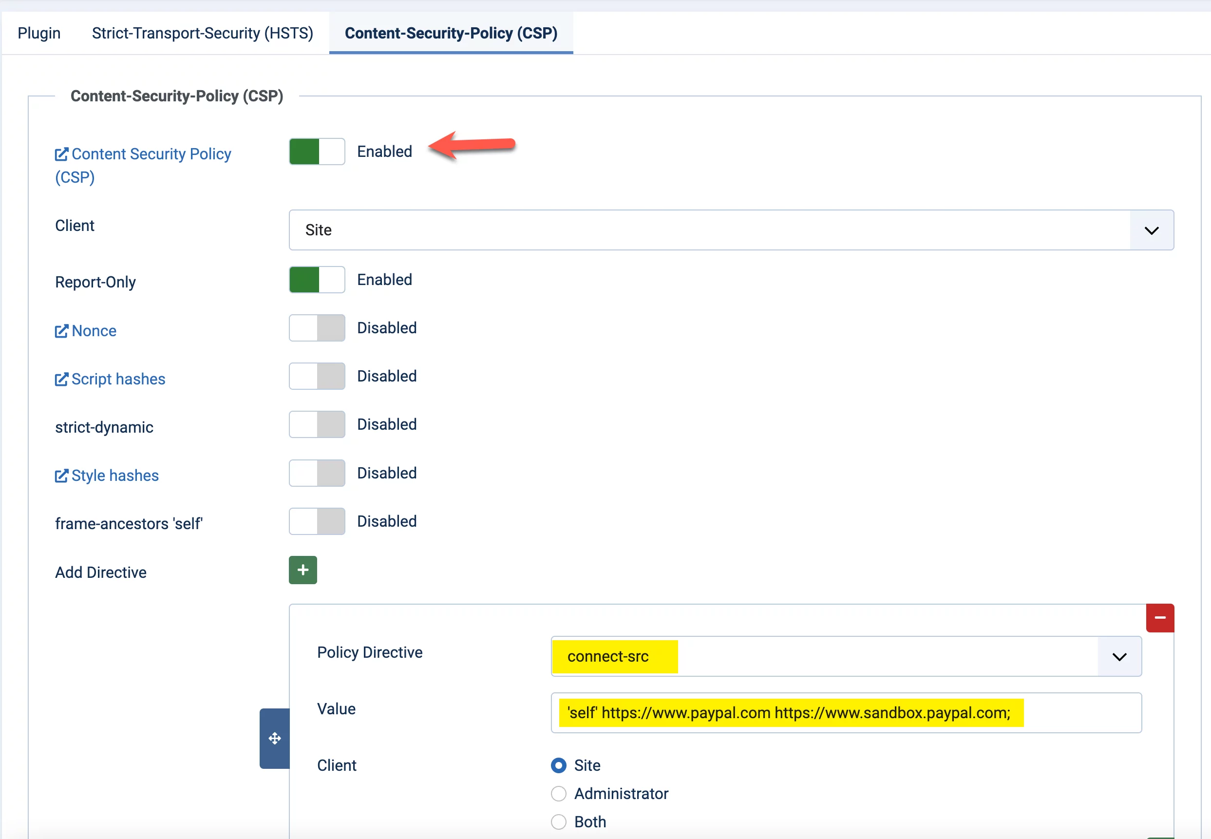 Joomla 4 Content Security Policy