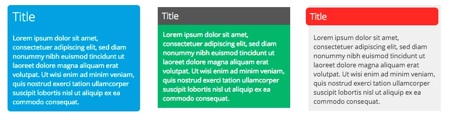 Module styles and colors Module styles and colors