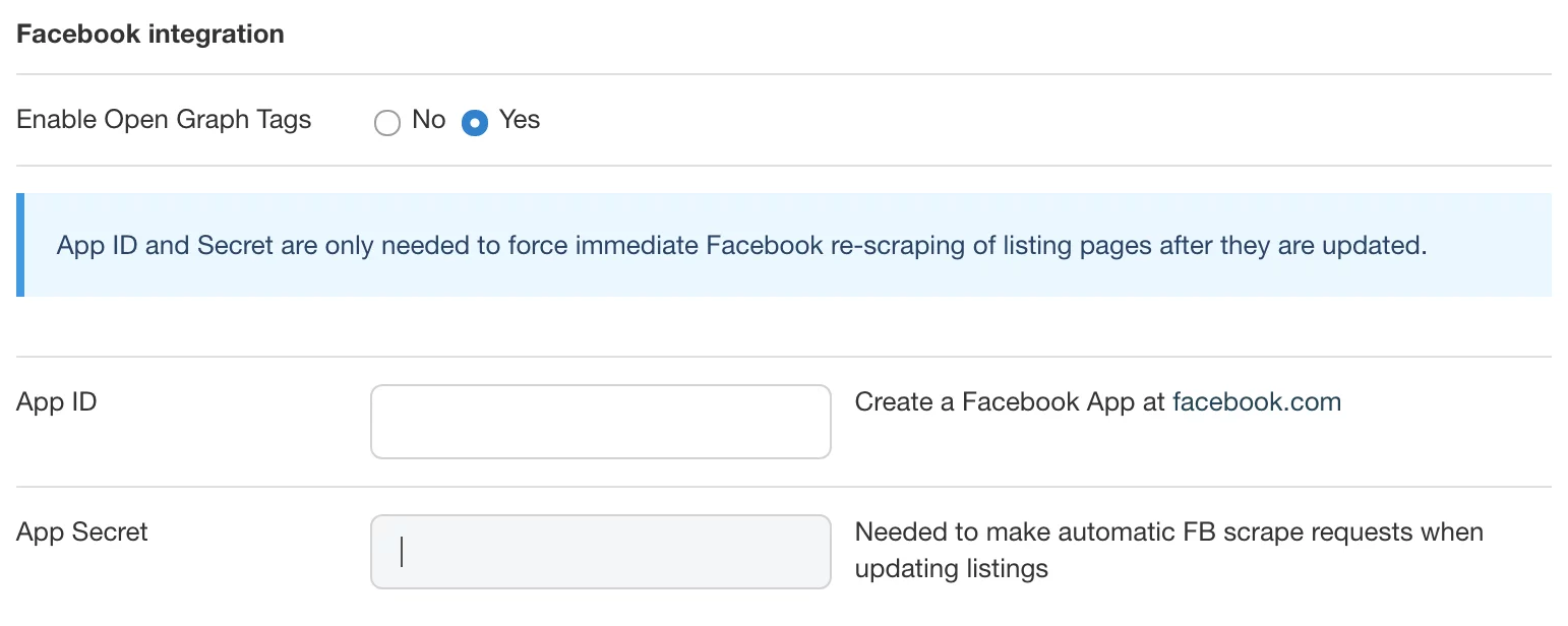 Enabling Facebook Open Graph Enabling Facebook Open Graph