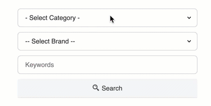 Advanced search module with custom fields showing related field behavior Advanced search module with custom fields showing related field behavior