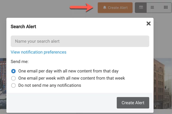 EngageUsers search alert dialog EngageUsers search alert dialog
