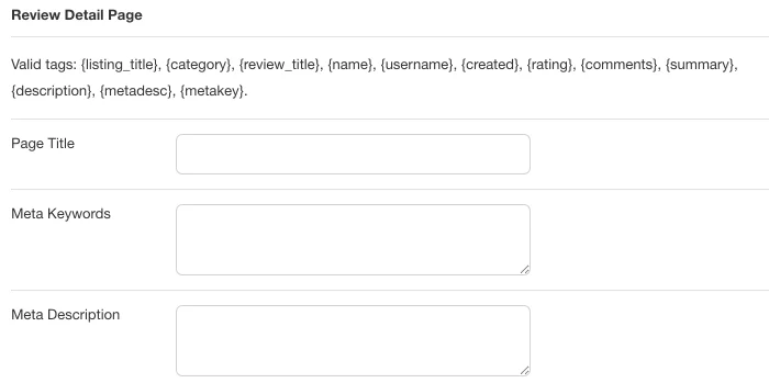 Review detail page title and meta description Review detail page title and meta description
