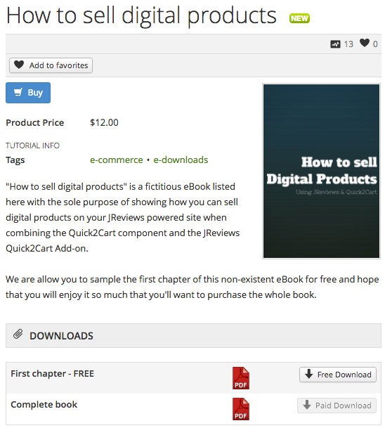 Selling digital goods